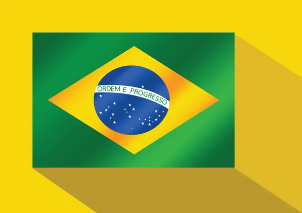 Brasilien flagga tema idé design — Stock vektor