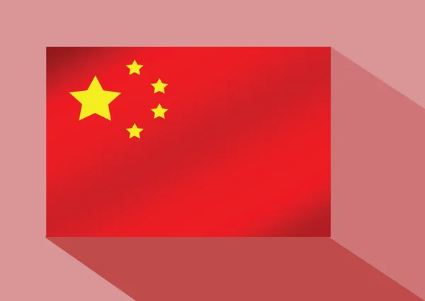 Čína vlajka — Stockový vektor
