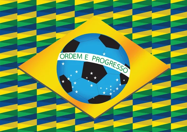 抽象背景巴西国旗概念概念设计 — 图库矢量图片