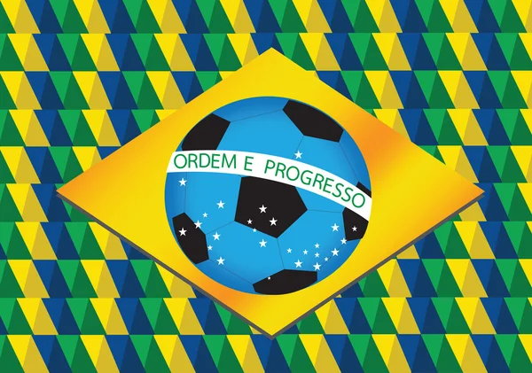 Astratto sfondo Brasile bandiera concetto idea design — Vettoriale Stock