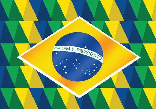 추상적인 배경 브라질 국기 개념 아이디어 디자인 — 스톡 벡터