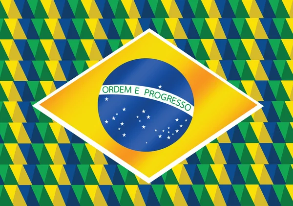 Fundo abstrato Bandeira do Brasil conceito ideia design — Vetor de Stock