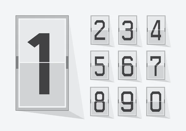 Numbers clock flip Scoreboard Illustration — Stock Vector