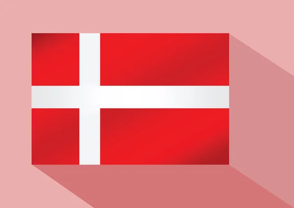 デンマークの旗 — ストックベクタ