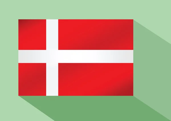 Vlag van Denemarken — Stockvector