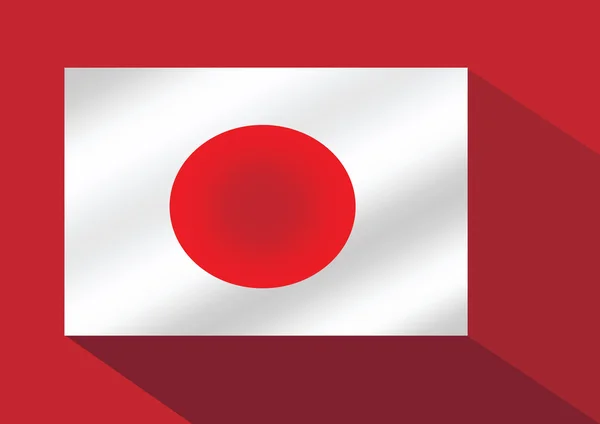 Japan flagga — Stock vektor
