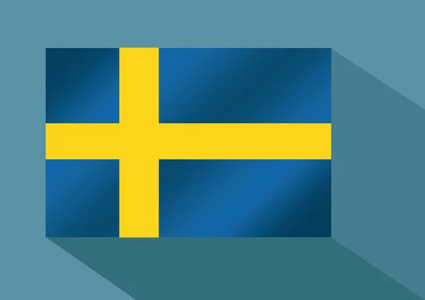 Švédsko vlajka — Stockový vektor