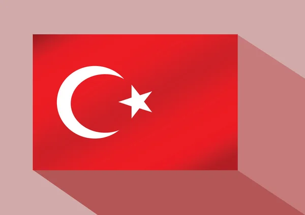 Bandeira Turquia — Vetor de Stock