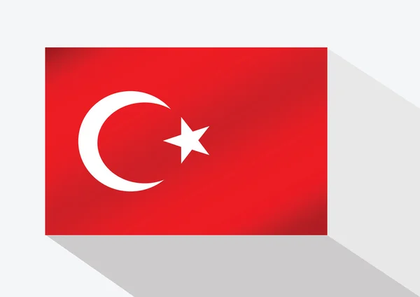 Vlag van Turkije — Stockvector