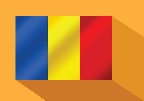 Romania bandiera — Vettoriale Stock