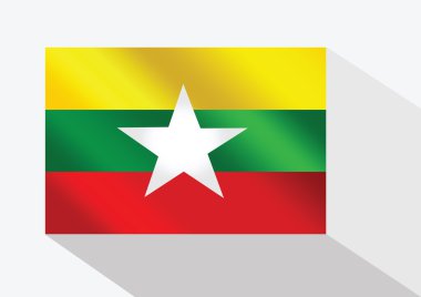 Union of Myanmar or Burma flag clipart