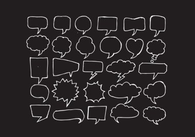 konuşma balonu kroki elle çizilmiş kabarcık konuşma