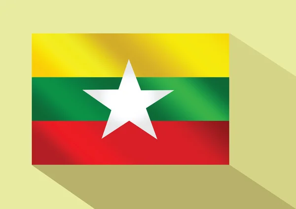 Unie van myanmar of Birma vlag — Stockvector