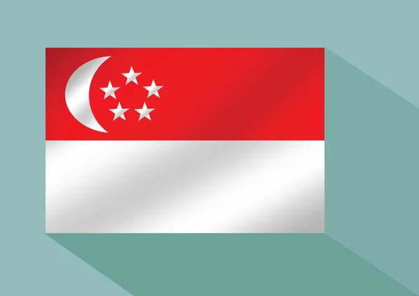 Bandeira de Singapura — Vetor de Stock