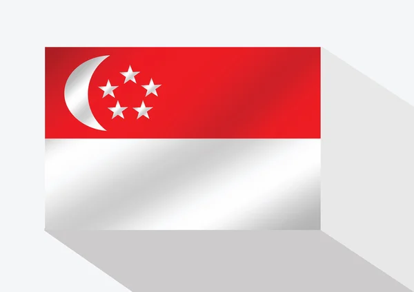 Bandeira de Singapura — Vetor de Stock