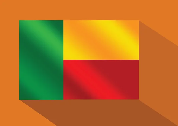 Bandeira Benin temas ideia design — Vetor de Stock