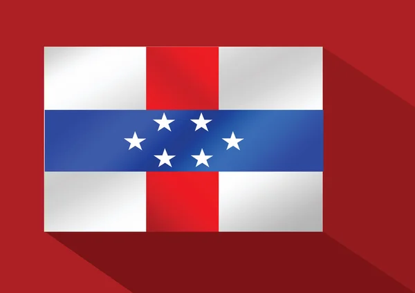 Antilles néerlandaises drapeau thèmes idée conception — Image vectorielle