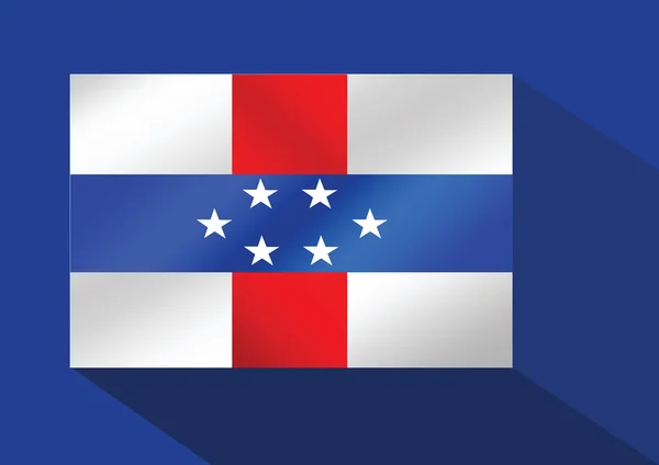 Antilles néerlandaises drapeau thèmes idée conception — Image vectorielle