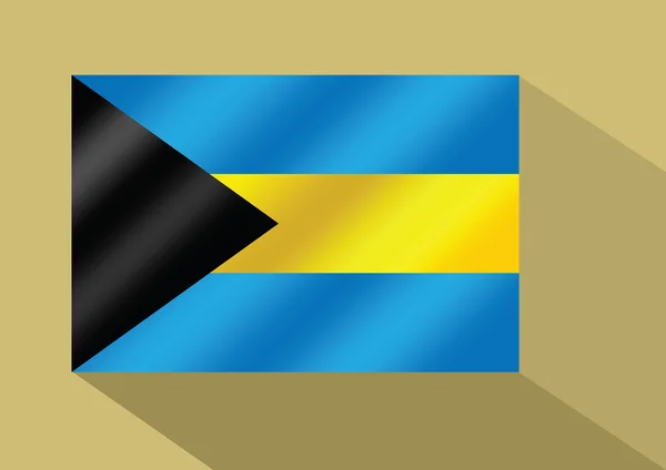 Drapeau national des Bahamas thème idée design — Image vectorielle