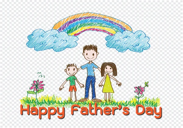 Happy Father's Day  love dad — Stock Vector