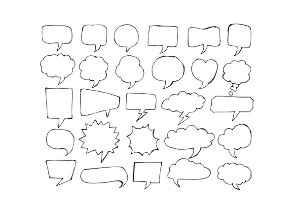 Discurso Bubble Sketch discurso dibujado a mano de la burbuja — Archivo Imágenes Vectoriales