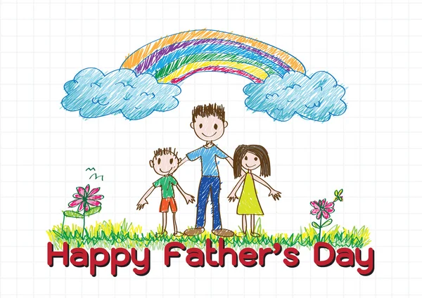 Šťastný otec den lásky otce — Stockový vektor