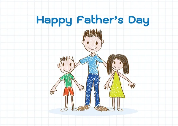 Feliz Día del Padre, papá del amor — Vector de stock