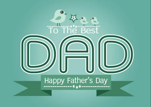 Diseño de la idea de la tarjeta del día del padre feliz para su papá — Archivo Imágenes Vectoriales