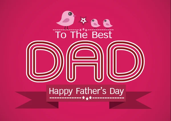 Baban için mutlu Babalar günü kartı fikir tasarım — Stok Vektör