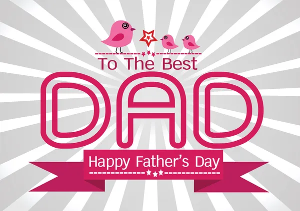 Design de carte Happy Father 's Day pentru tatăl tău — Vector de stoc