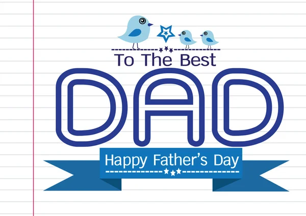 あなたのお父さんのための幸せな父の日カード アイデア デザイン — ストックベクタ