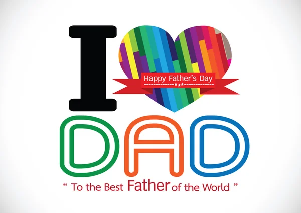 Happy Father's Day card idea design for your DAD — Stock Vector