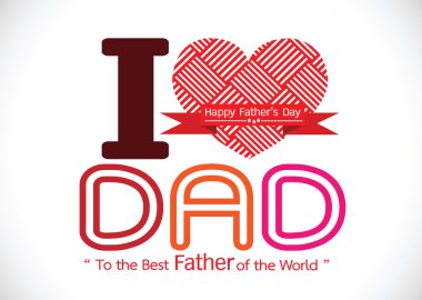 Baban için mutlu Babalar günü kartı fikir tasarım