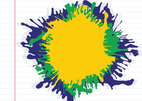 Brezilya renkli resimde arka plan formu suluboya — Stok Vektör