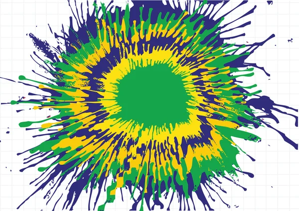 Obrázek pozadí abstraktní podobě akvarel v Brazílii barvy — Stockový vektor