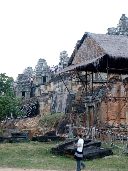 Khmer építészet Bajon-templom — Stock Fotó
