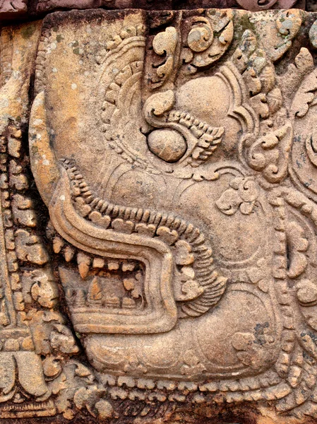 Arsitektur Khmer Kuil Bayon — Stok Foto