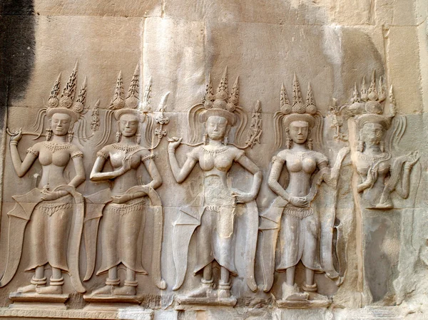 De Khmer het platform bayon tempel — Stockfoto