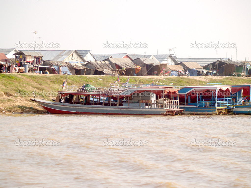 floating village  Tonle sap lake. Cambodia