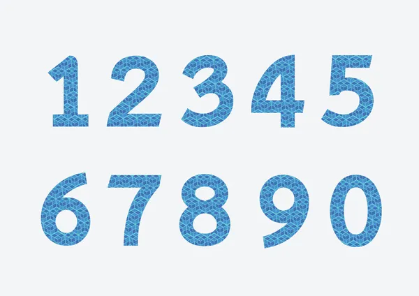 Числа, встановлені на ілюстрації, абстрактне число — стоковий вектор