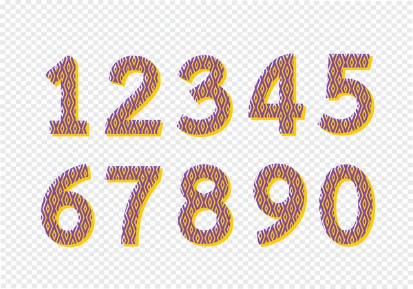 Números establecidos en la ilustración, número abstracto — Vector de stock