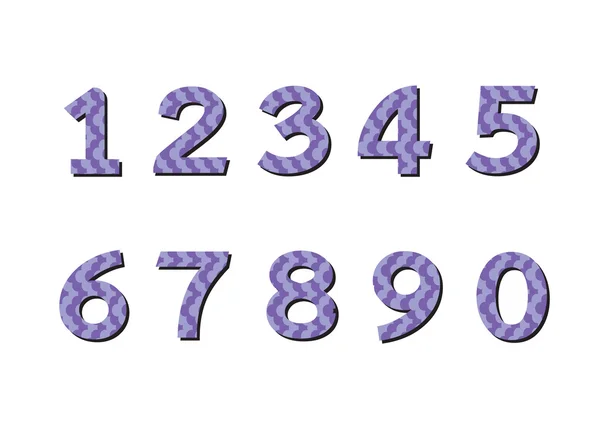 Conjunto de números. ilustración — Archivo Imágenes Vectoriales
