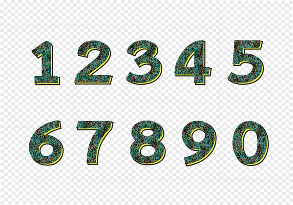 Sada čísel. ilustrace — Stockový vektor