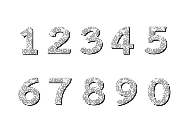 Conjunto de números. ilustración — Vector de stock
