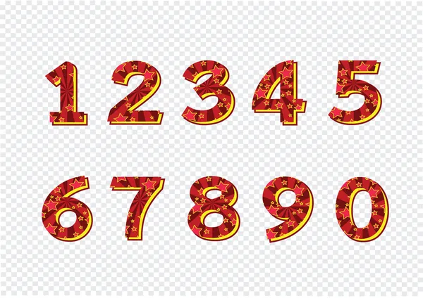 Conjunto de números. ilustración — Vector de stock