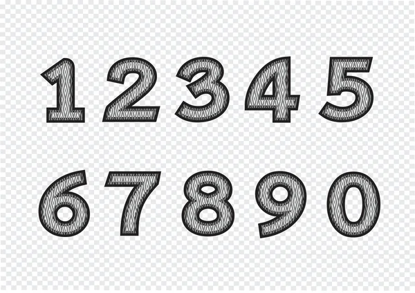 Numbers set. illustration — Stock Vector