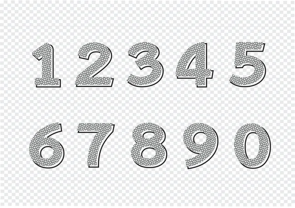 Conjunto de números. ilustración — Archivo Imágenes Vectoriales