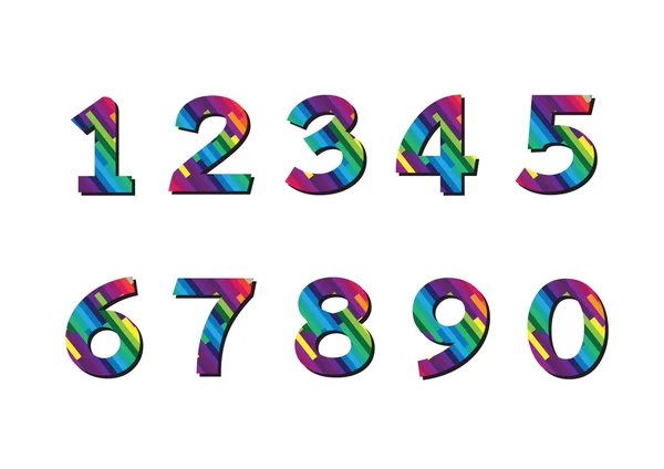 Numbers set. illustration — Stock Vector