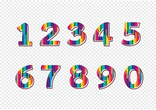 Numbers set. illustration — Stock Vector