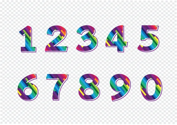 Numbers set. illustration — Stock Vector